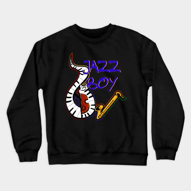 Jazz boy Crewneck Sweatshirt by KubikoBakhar